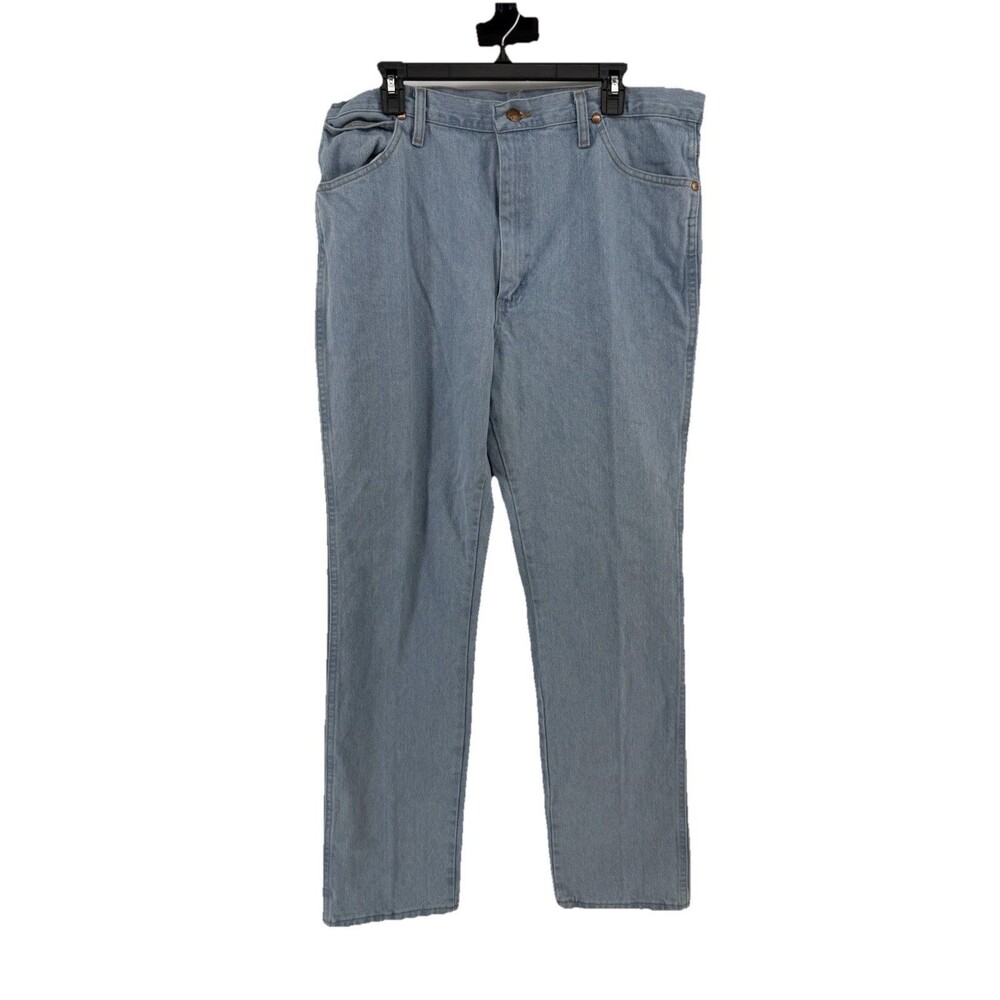36X34 Wrangler Jeans A122 Cowboy straight leg Denim Jeans 936GBH Bleach